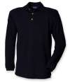 H105 Long Sleeve Cotton Polo Navy colour image